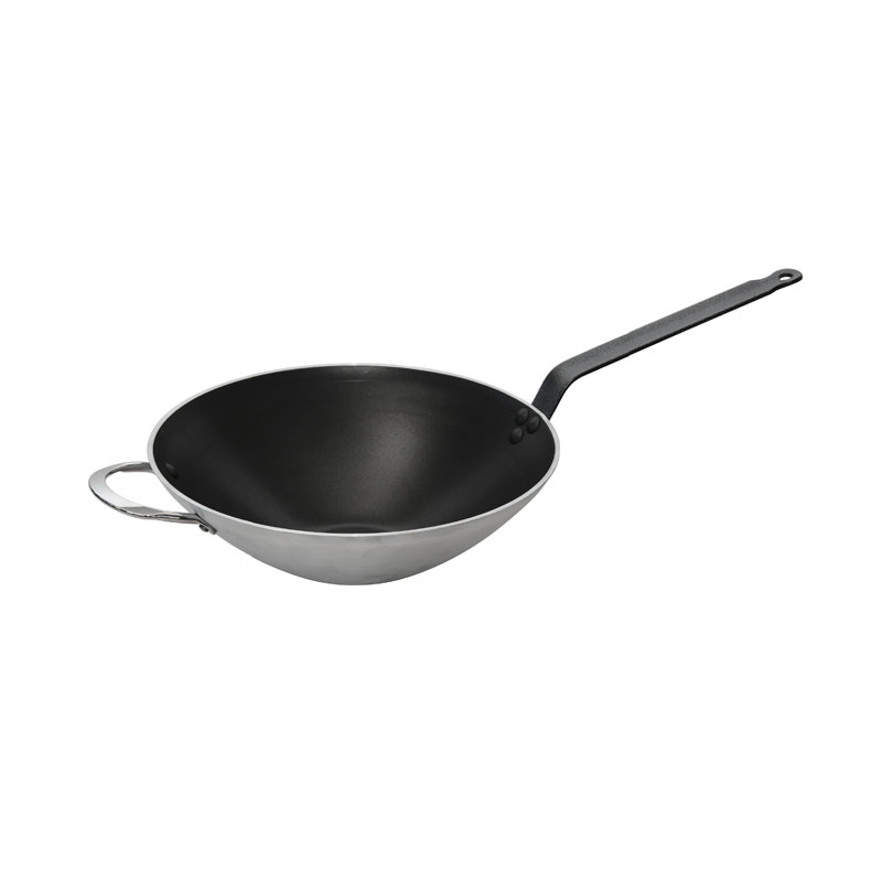 Wok Anti-adhésif 25 Cm - Marque Edco, Revêtement Durable, Poignées Froides - Pour Cuisson Saine Et Facile